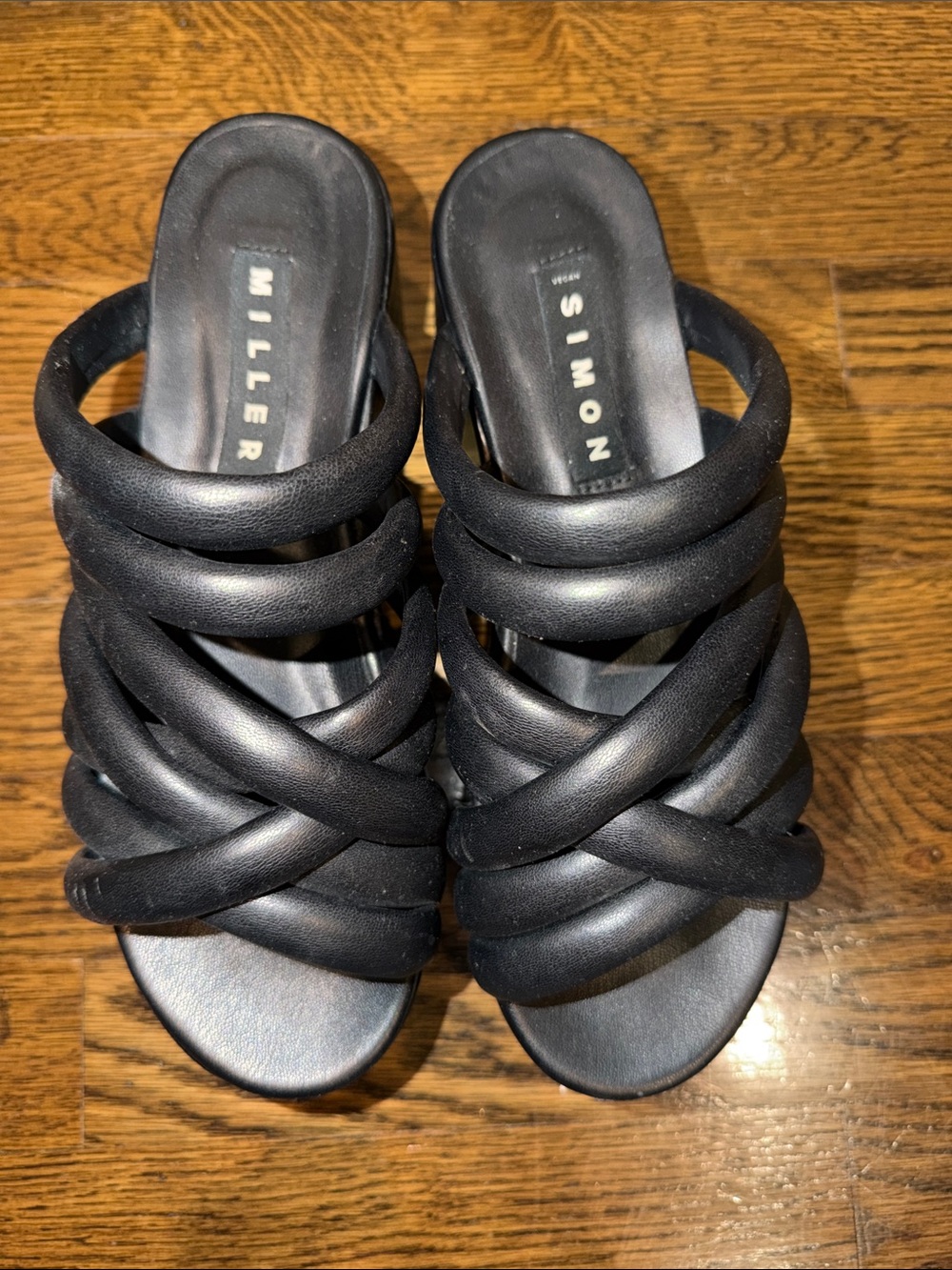 Simon Miller Black Braided Slide Mules